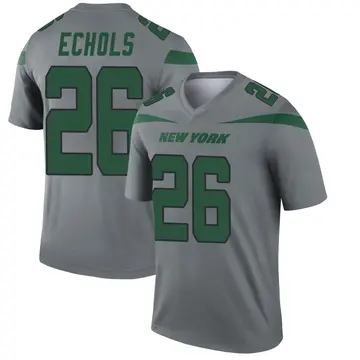 New York Jets Jordan Jenkins Gray Inverted Legend Jersey - Bluefink