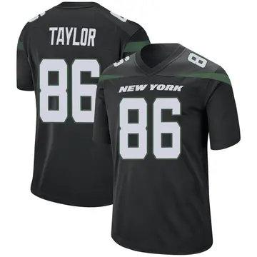 Men's Malik Taylor New York Jets Game Black Stealth Jersey