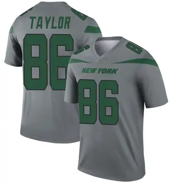 Men's Malik Taylor New York Jets Legend Gray Inverted Jersey