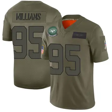 NFL Jersey 10-New York Jets #95 Quinnen Williams Black Green Vapor